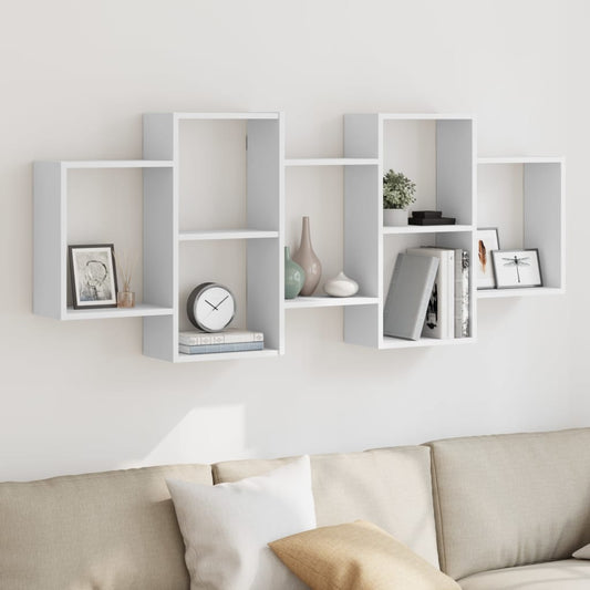 Wandschap 159x18x65 cm bewerkt hout wit is nu te koop bij PeponiXL, paradijselijk wonen!