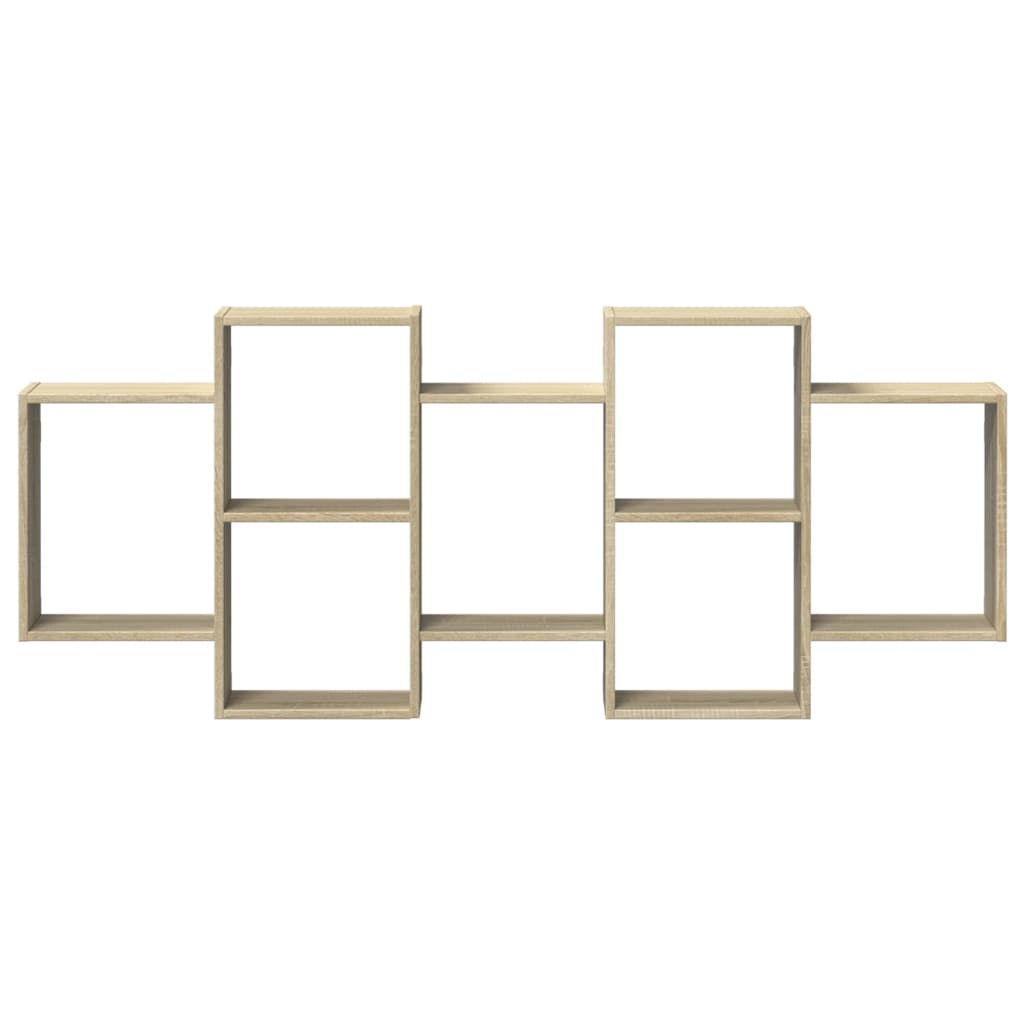 Wandschap 159x18x65 cm bewerkt hout sonoma eikenkleurig is nu te koop bij PeponiXL, paradijselijk wonen!