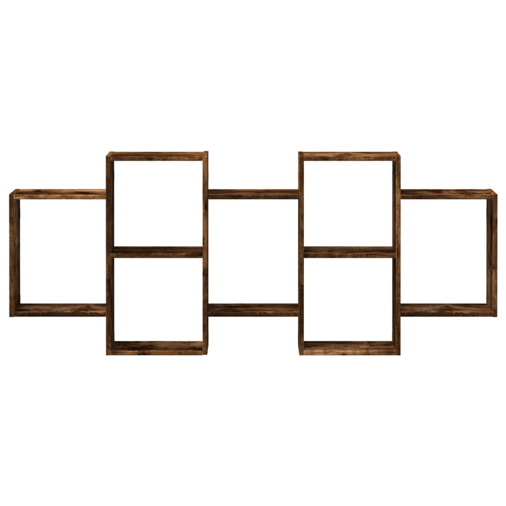 Wandschap 159x18x65 cm bewerkt hout gerookt eikenkleurig is nu te koop bij PeponiXL, paradijselijk wonen!