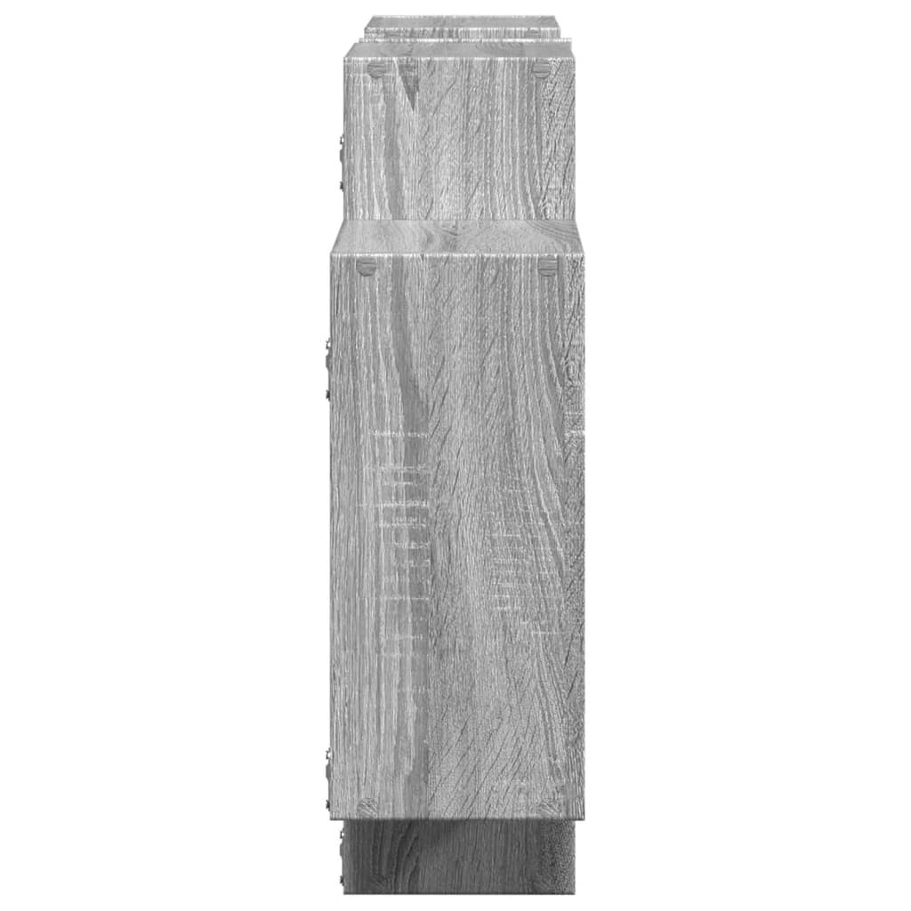 Wandschap 159x18x65 cm bewerkt hout grijs sonoma eikenkleurig is nu te koop bij PeponiXL, paradijselijk wonen!