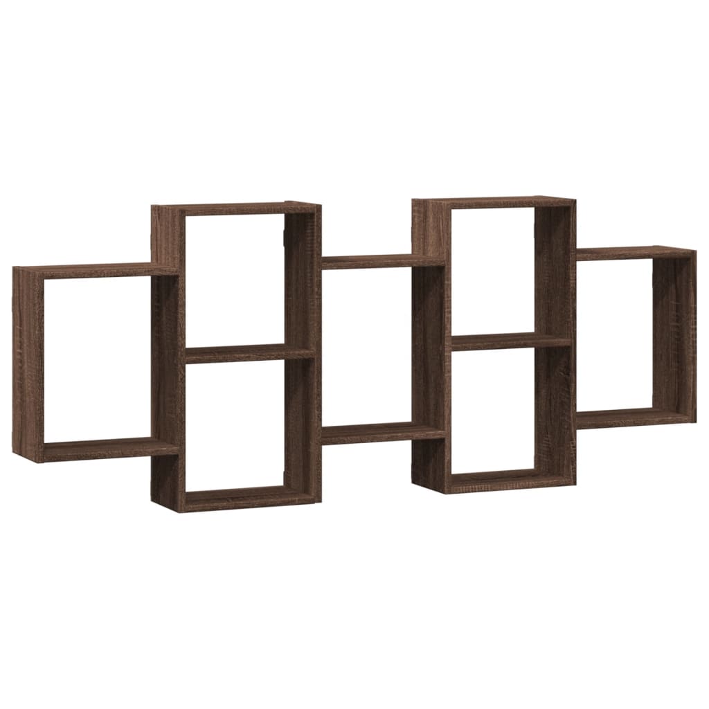 Wandschap 159x18x65 cm bewerkt hout bruin eikenkleurig is nu te koop bij PeponiXL, paradijselijk wonen!
