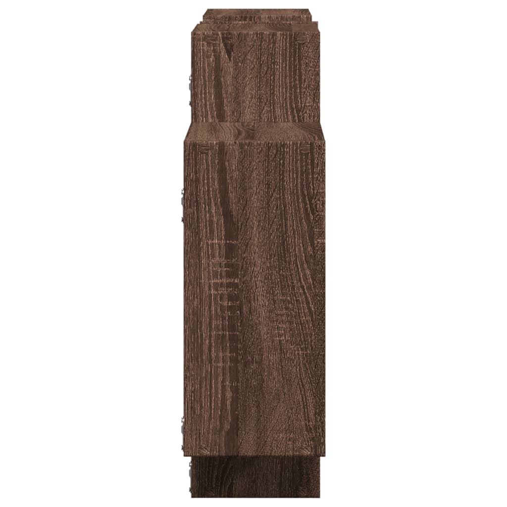 Wandschap 159x18x65 cm bewerkt hout bruin eikenkleurig is nu te koop bij PeponiXL, paradijselijk wonen!