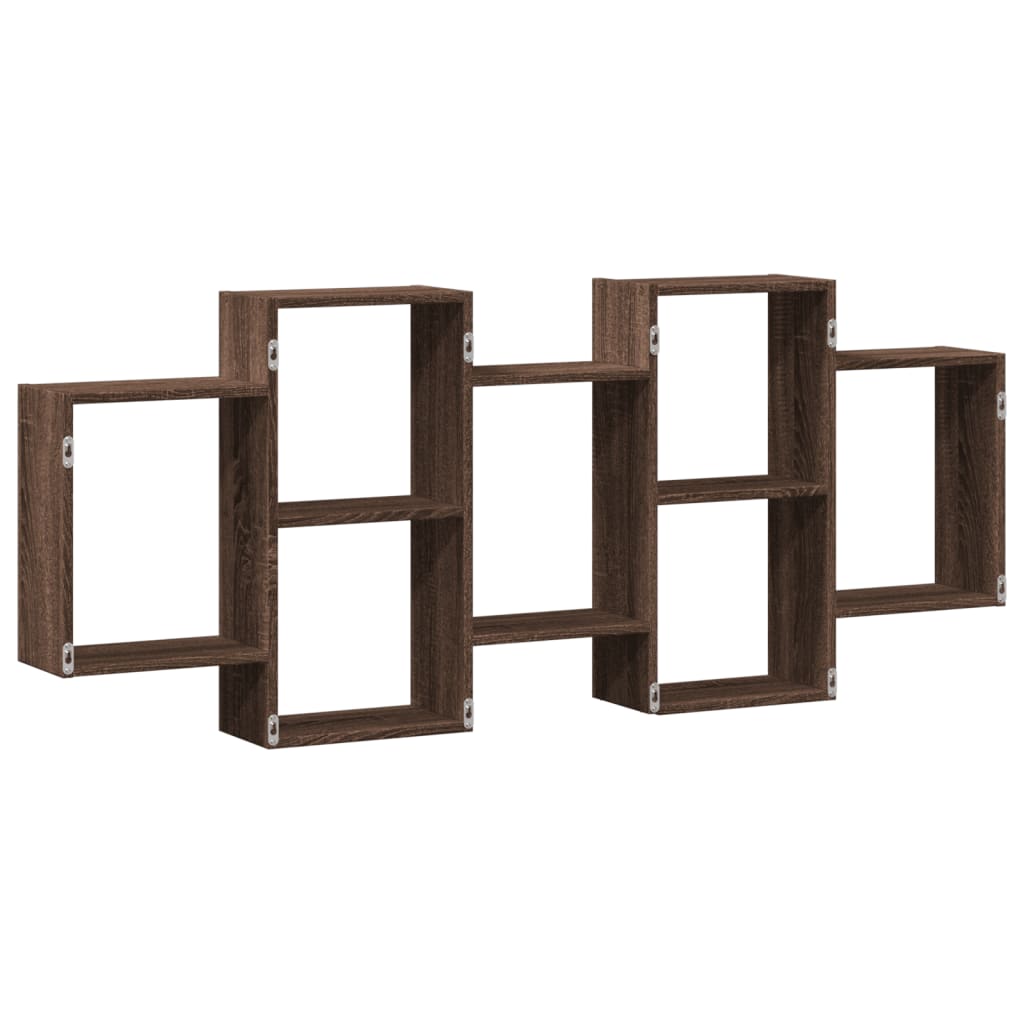 Wandschap 159x18x65 cm bewerkt hout bruin eikenkleurig is nu te koop bij PeponiXL, paradijselijk wonen!