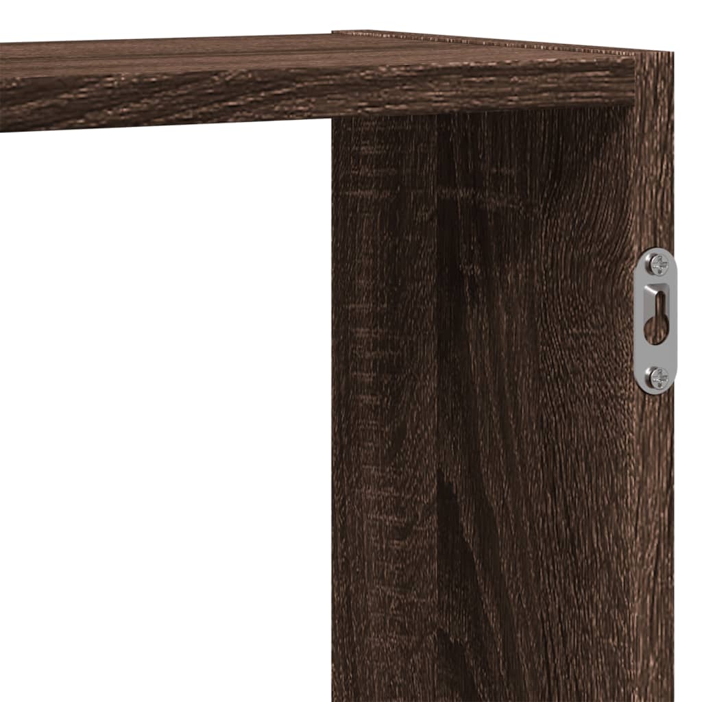 Wandschap 159x18x65 cm bewerkt hout bruin eikenkleurig is nu te koop bij PeponiXL, paradijselijk wonen!