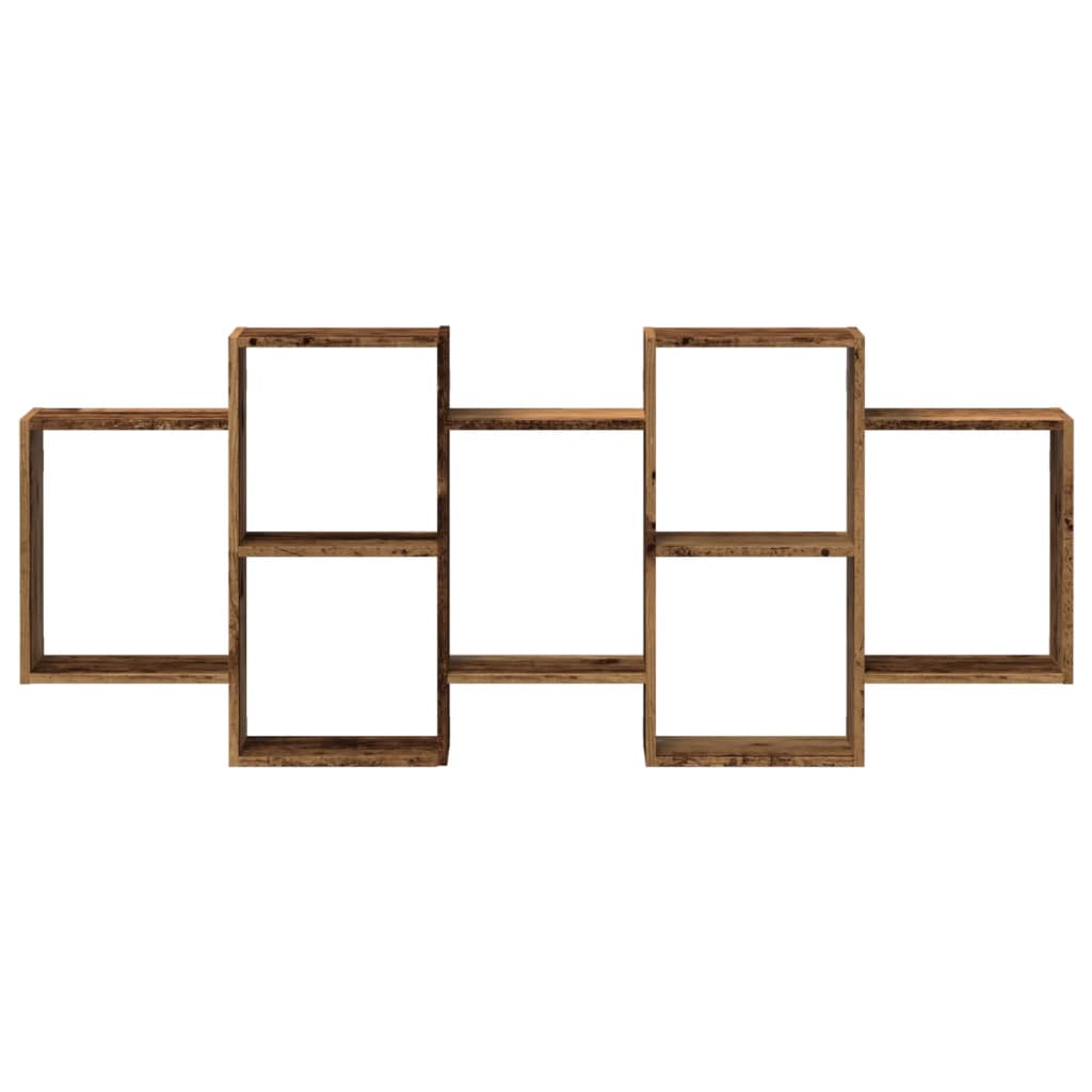 Wandschap 159x18x65 cm bewerkt hout oud houtkleurig is nu te koop bij PeponiXL, paradijselijk wonen!