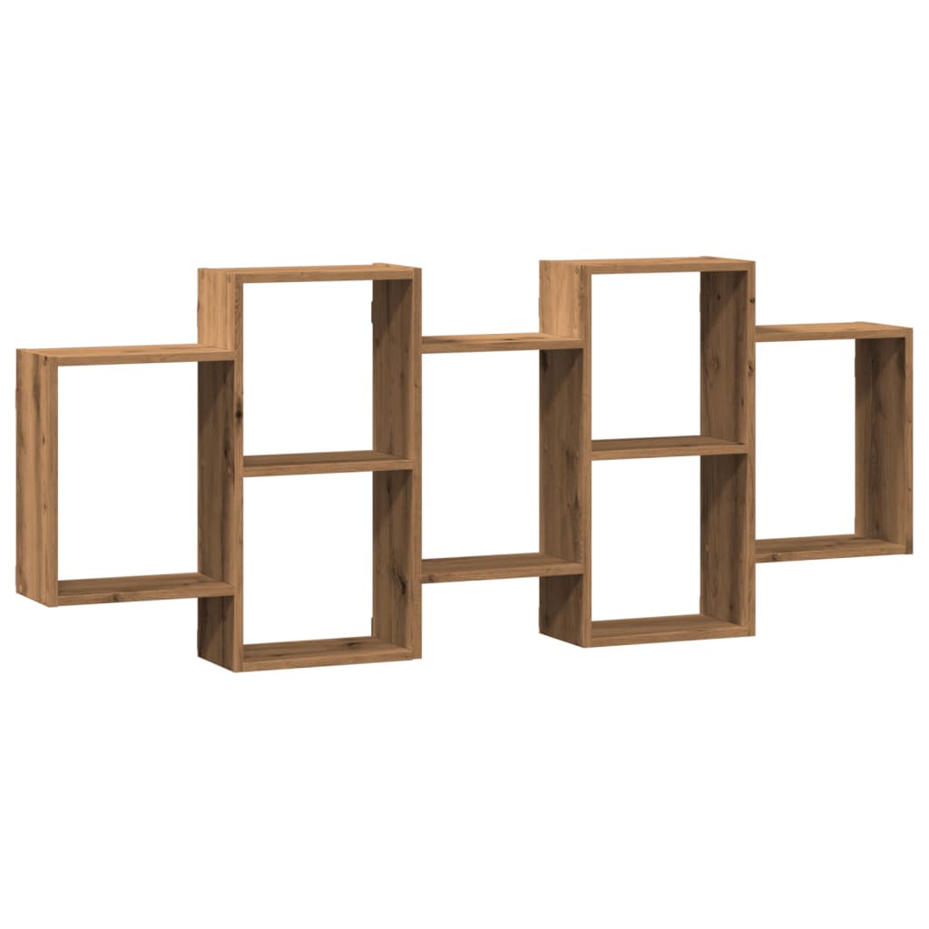 Wandschap 159x18x65 cm bewerkt hout artisanaal eikenkleurig is nu te koop bij PeponiXL, paradijselijk wonen!