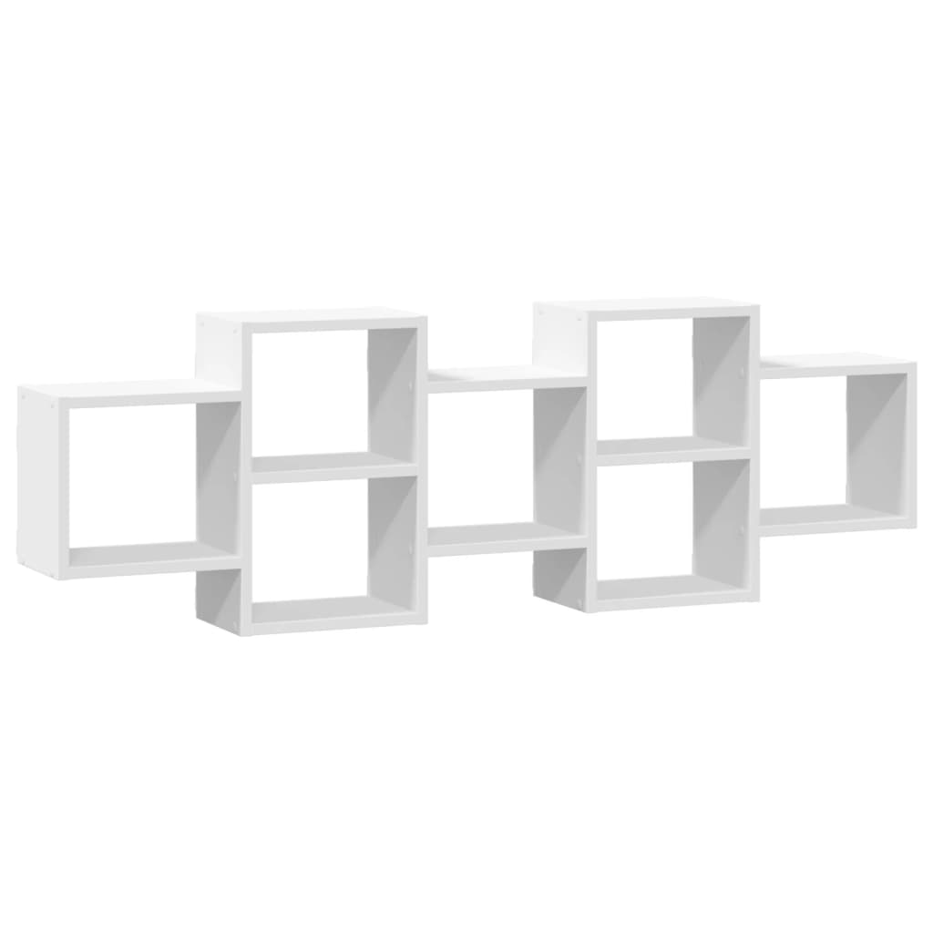 Wandschap 129x18x42 cm bewerkt hout wit is nu te koop bij PeponiXL, paradijselijk wonen!