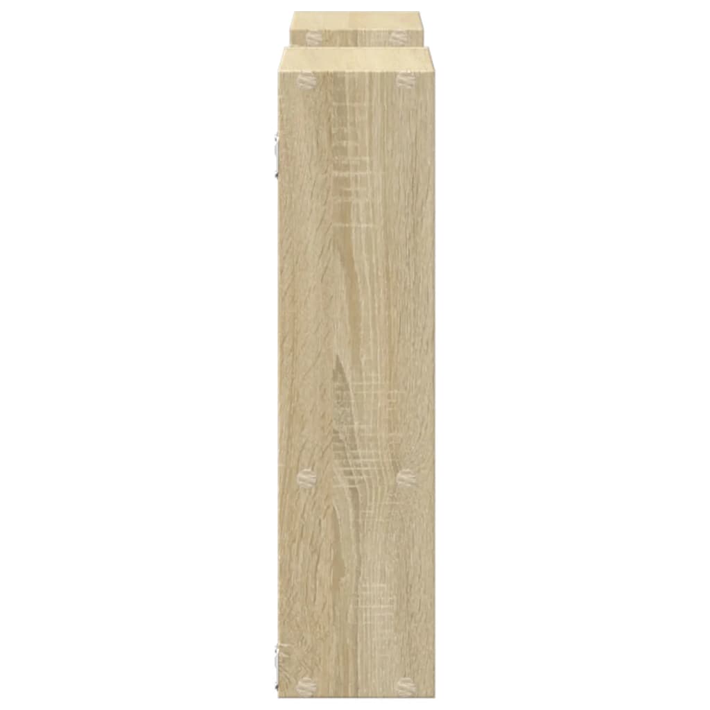 Wandschap 99x15x60 cm bewerkt hout sonoma eikenkleurig is nu te koop bij PeponiXL, paradijselijk wonen!