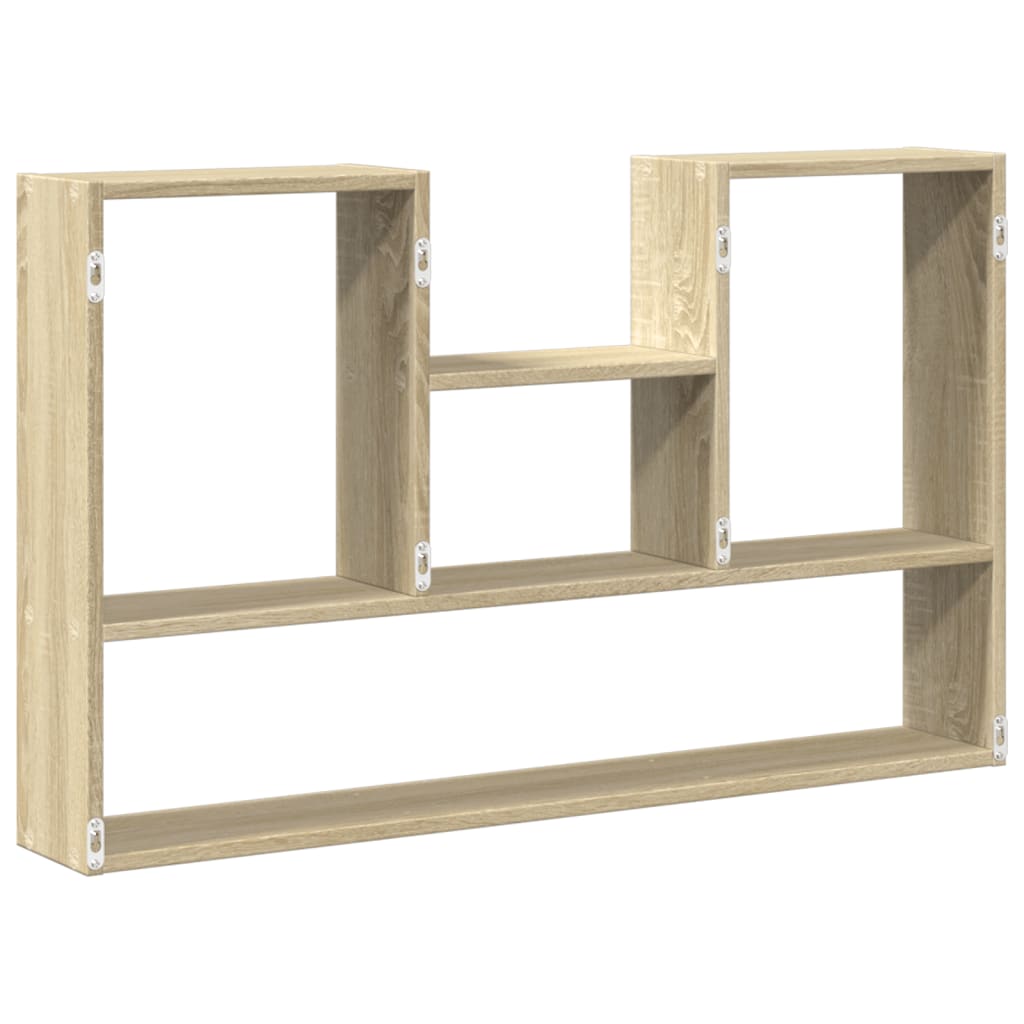 Wandschap 99x15x60 cm bewerkt hout sonoma eikenkleurig is nu te koop bij PeponiXL, paradijselijk wonen!