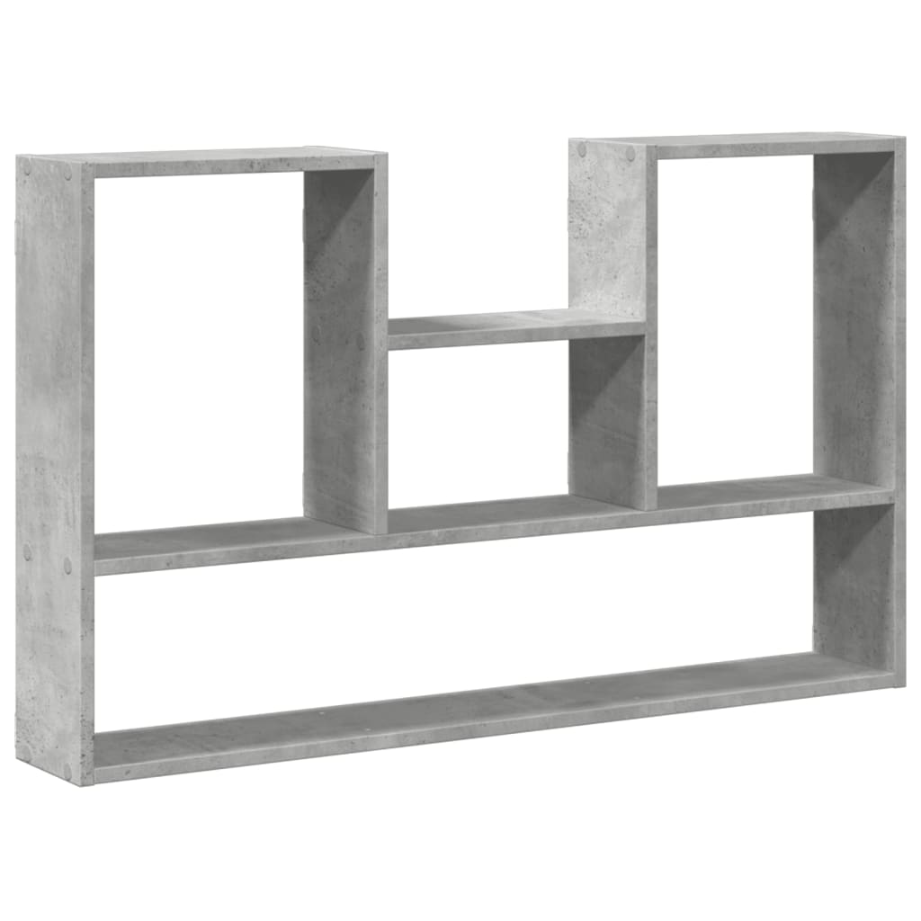 Wandschap 99x15x60 cm bewerkt hout betongrijs is nu te koop bij PeponiXL, paradijselijk wonen!