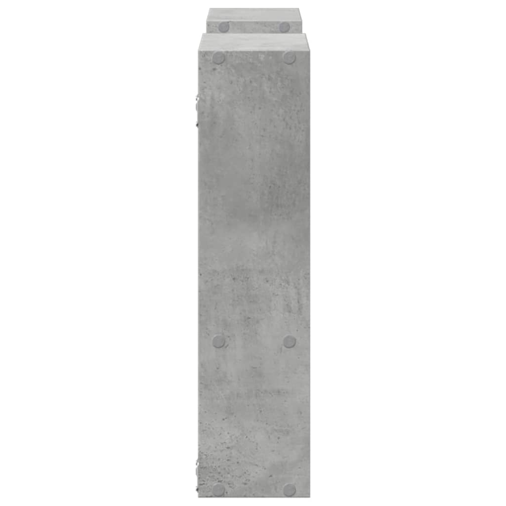 Wandschap 99x15x60 cm bewerkt hout betongrijs is nu te koop bij PeponiXL, paradijselijk wonen!