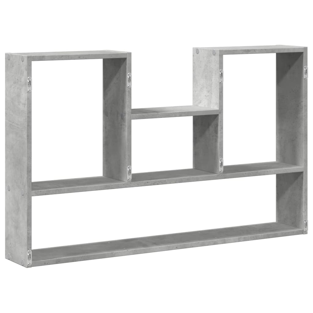 Wandschap 99x15x60 cm bewerkt hout betongrijs is nu te koop bij PeponiXL, paradijselijk wonen!