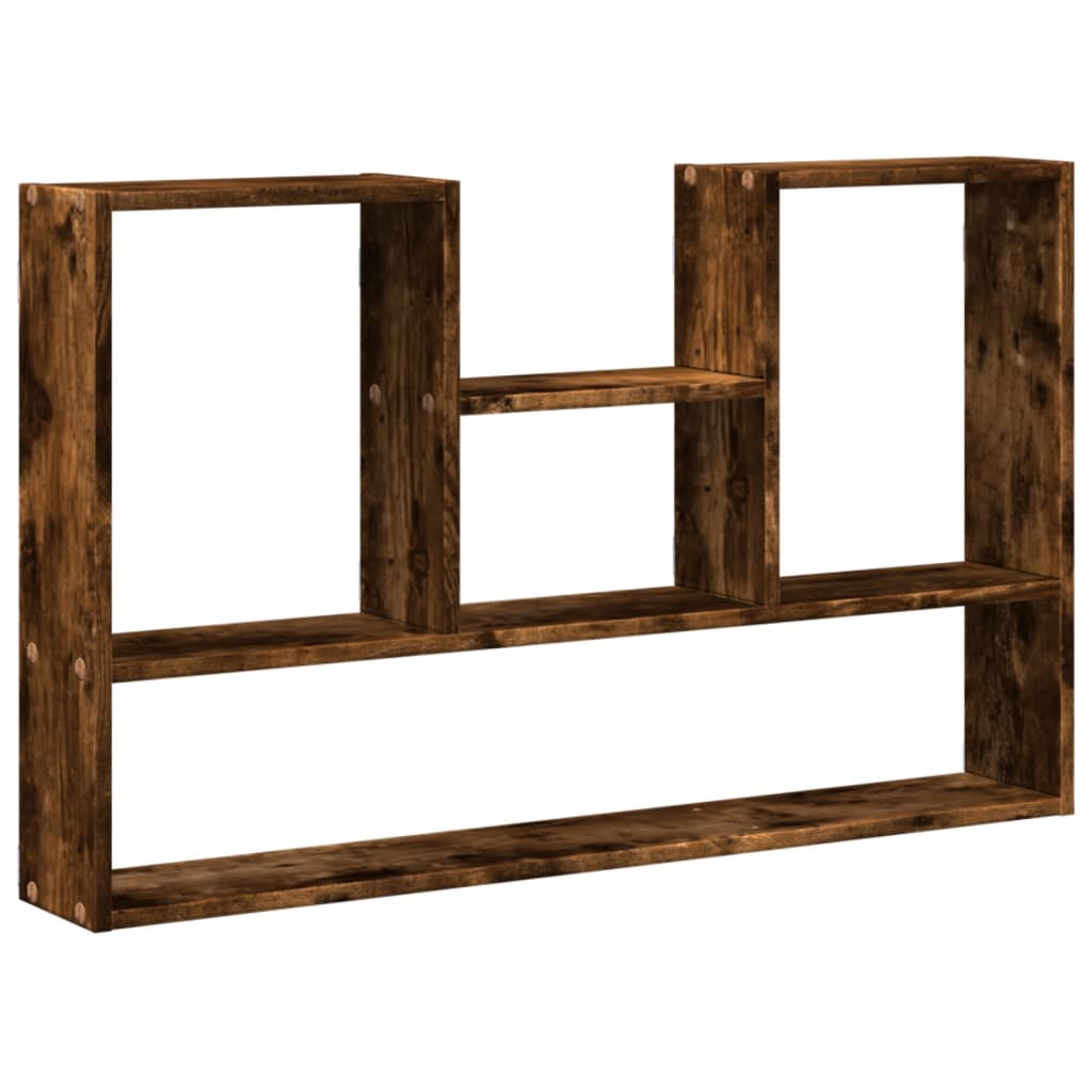 Wandschap 99x15x60 cm bewerkt hout gerookt eikenkleurig is nu te koop bij PeponiXL, paradijselijk wonen!