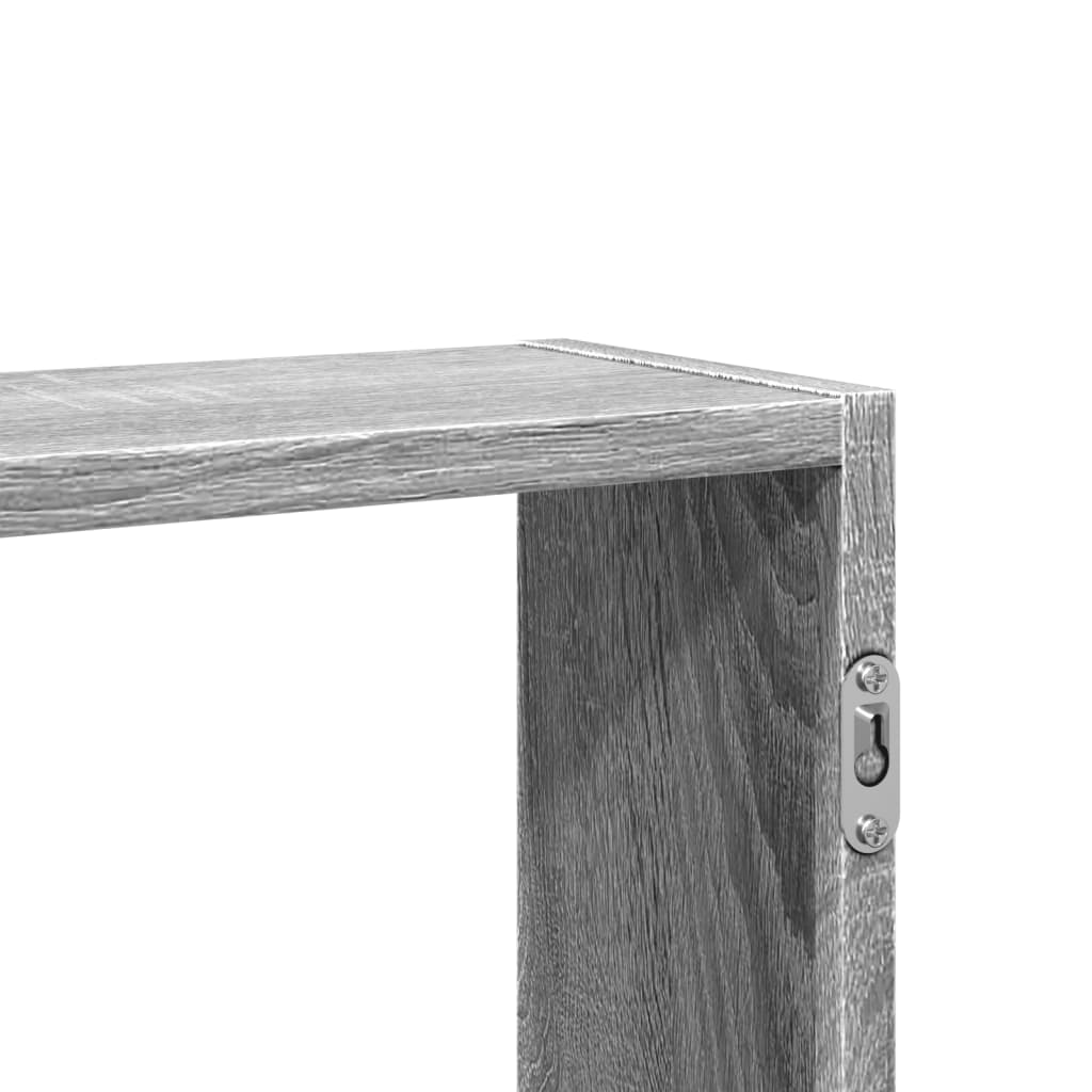 Wandschap 99x15x60 cm bewerkt hout grijs sonoma eikenkleurig is nu te koop bij PeponiXL, paradijselijk wonen!