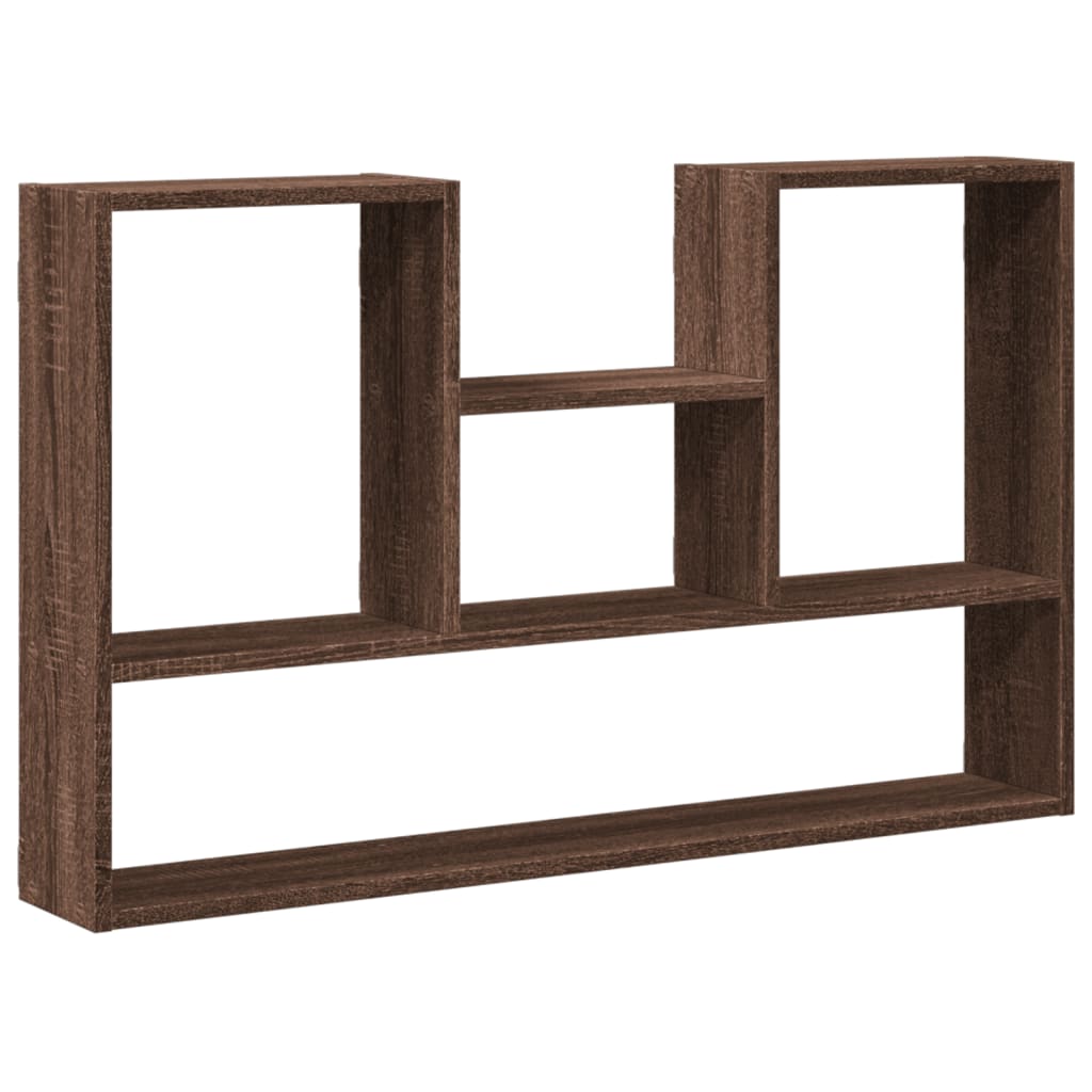 Wandschap 99x15x60 cm bewerkt hout bruin eikenkleurig is nu te koop bij PeponiXL, paradijselijk wonen!