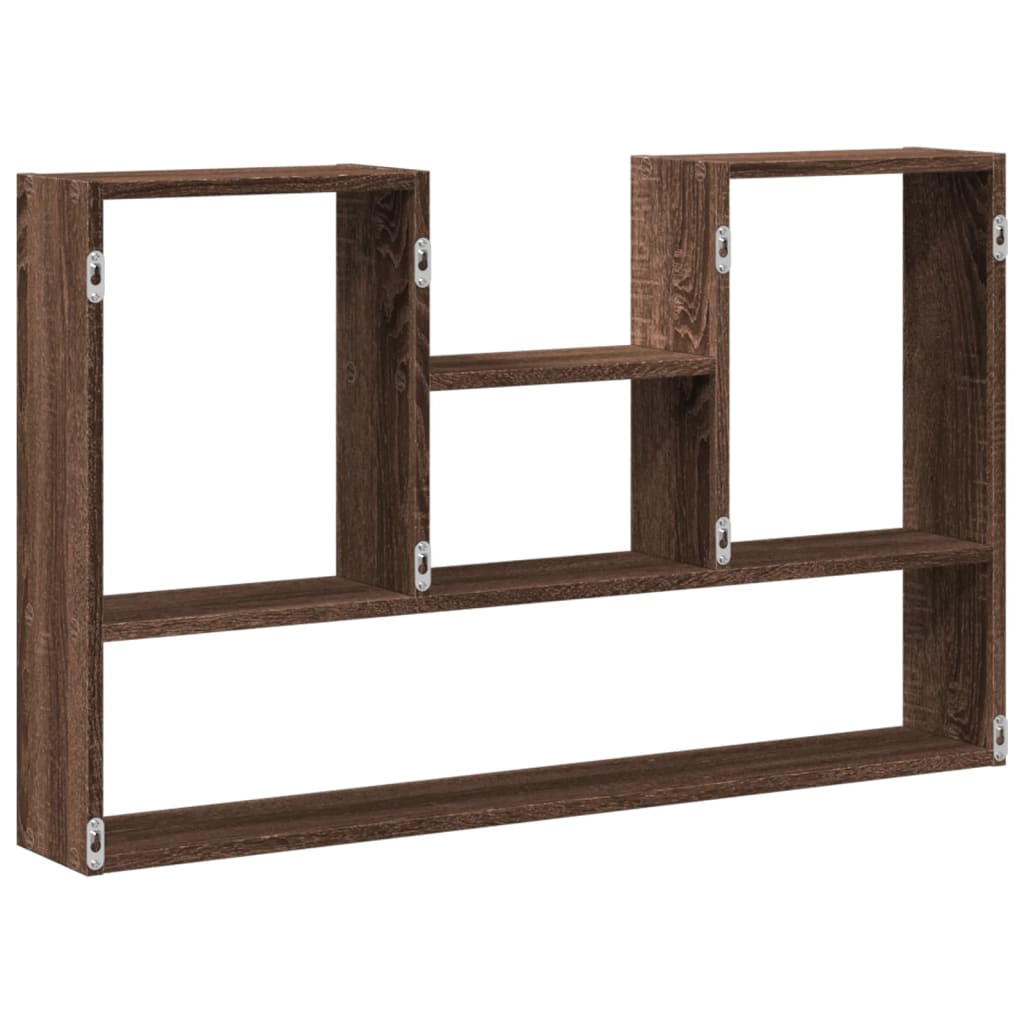 Wandschap 99x15x60 cm bewerkt hout bruin eikenkleurig is nu te koop bij PeponiXL, paradijselijk wonen!