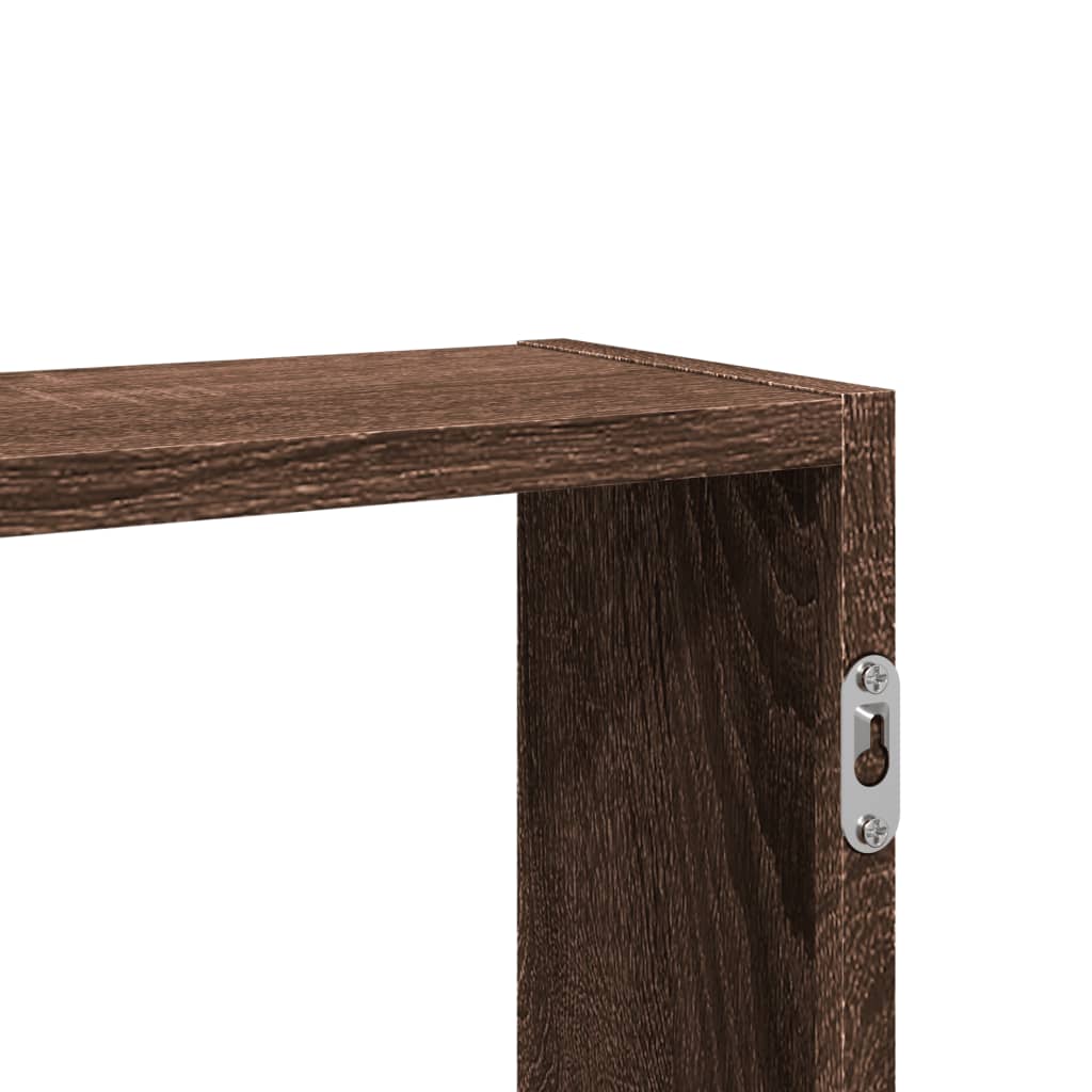 Wandschap 99x15x60 cm bewerkt hout bruin eikenkleurig is nu te koop bij PeponiXL, paradijselijk wonen!