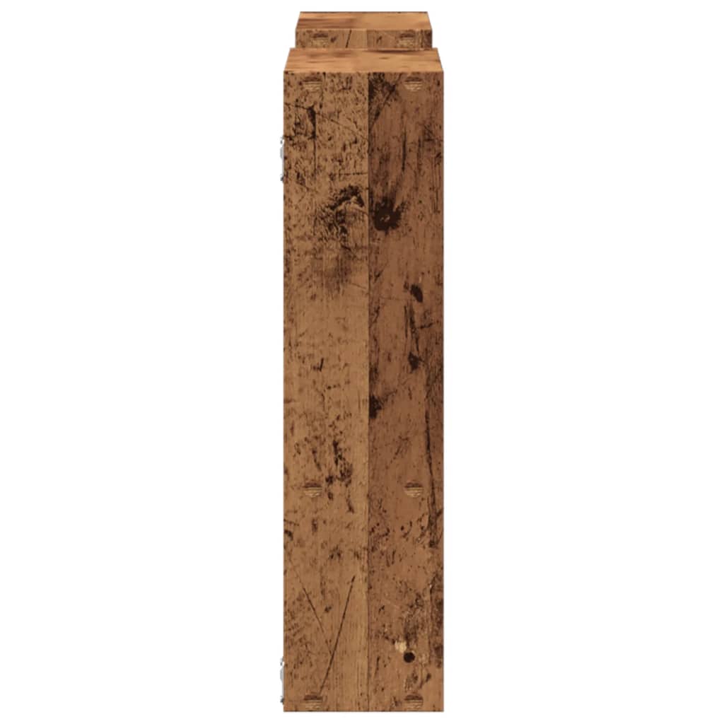 Wandschap 99x15x60 cm bewerkt hout oud houtkleurig is nu te koop bij PeponiXL, paradijselijk wonen!