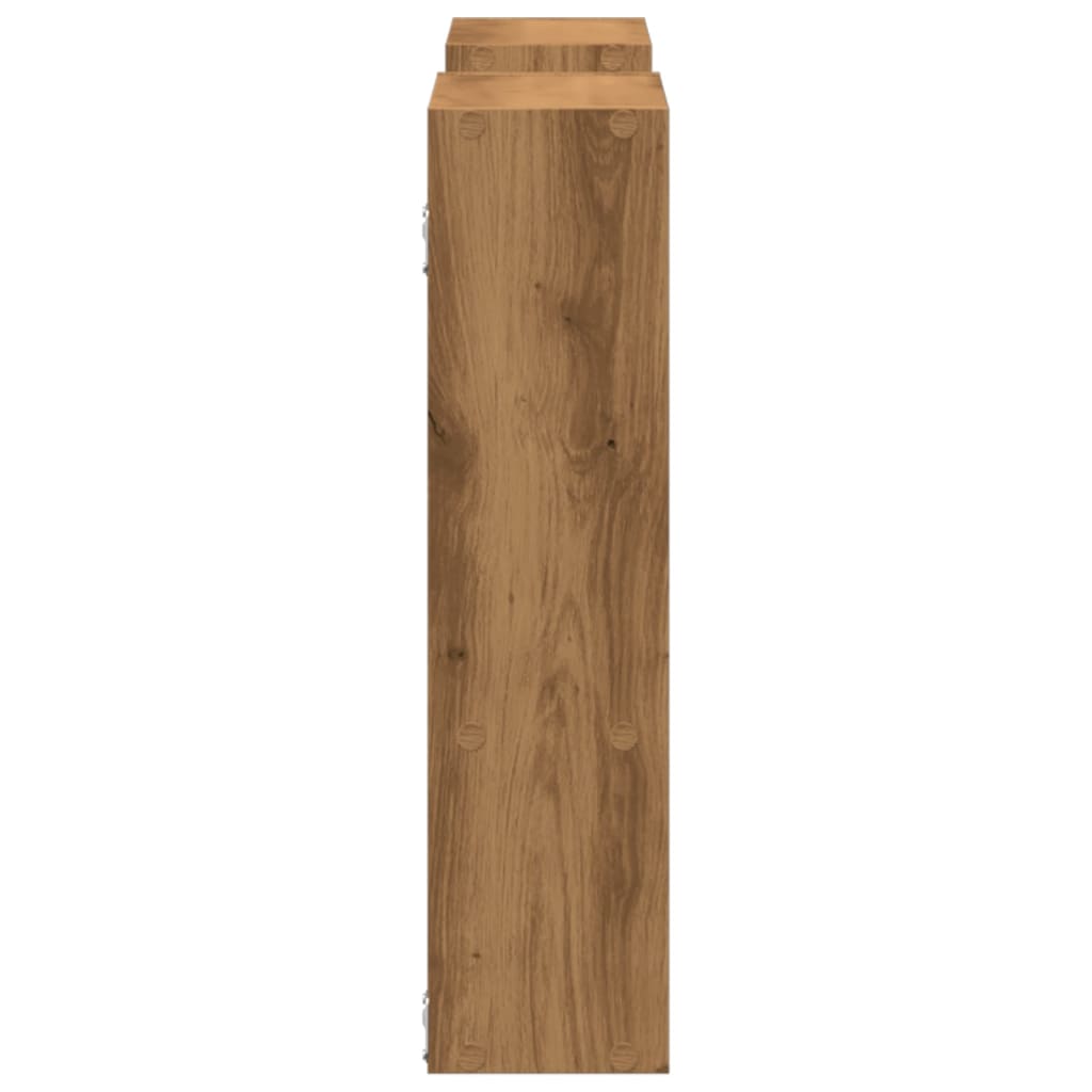 Wandschap 99x15x60 cm bewerkt hout artisanaal eikenkleurig is nu te koop bij PeponiXL, paradijselijk wonen!