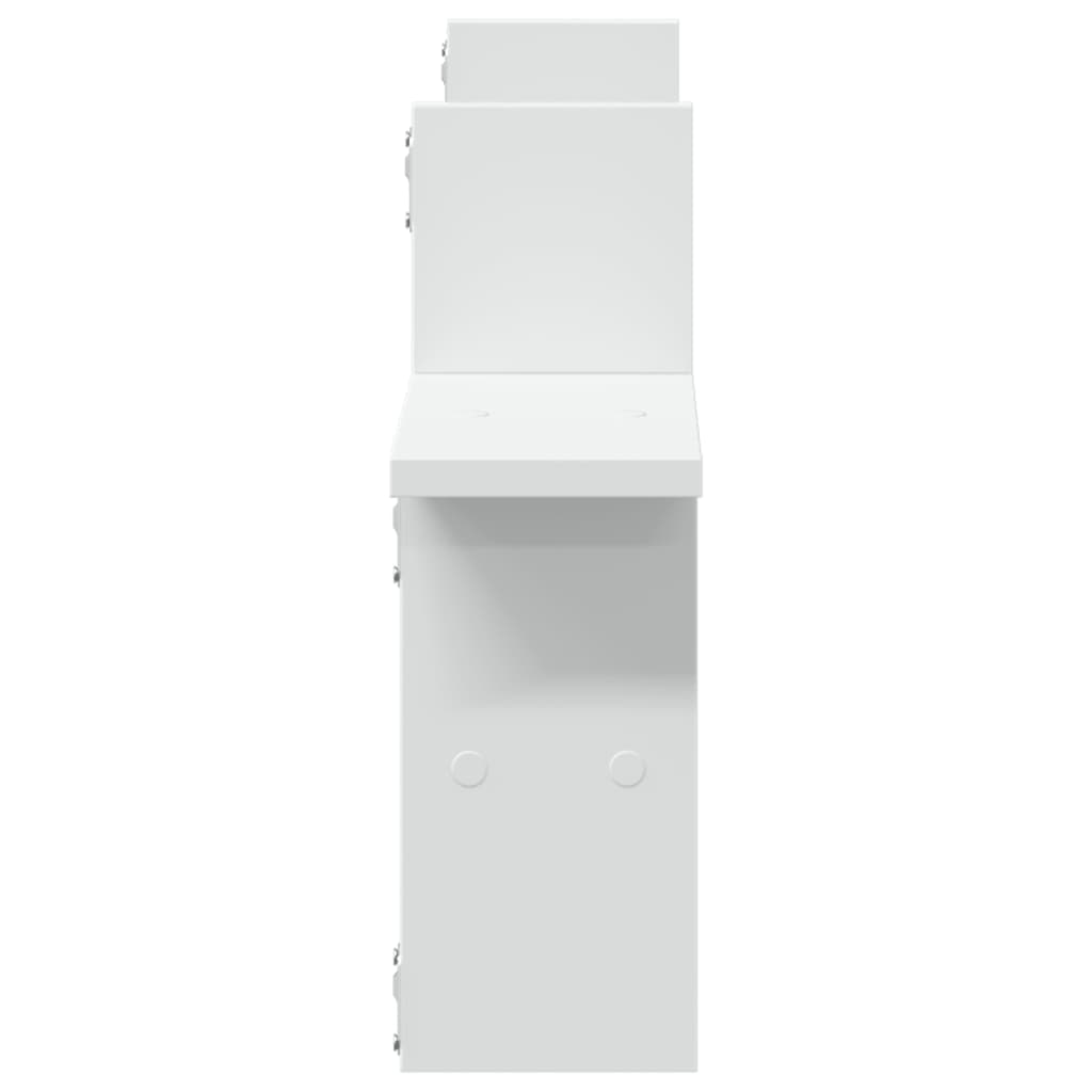 Wandschappen 2 st 38x12x38 cm bewerkt hout wit is nu te koop bij PeponiXL, paradijselijk wonen!