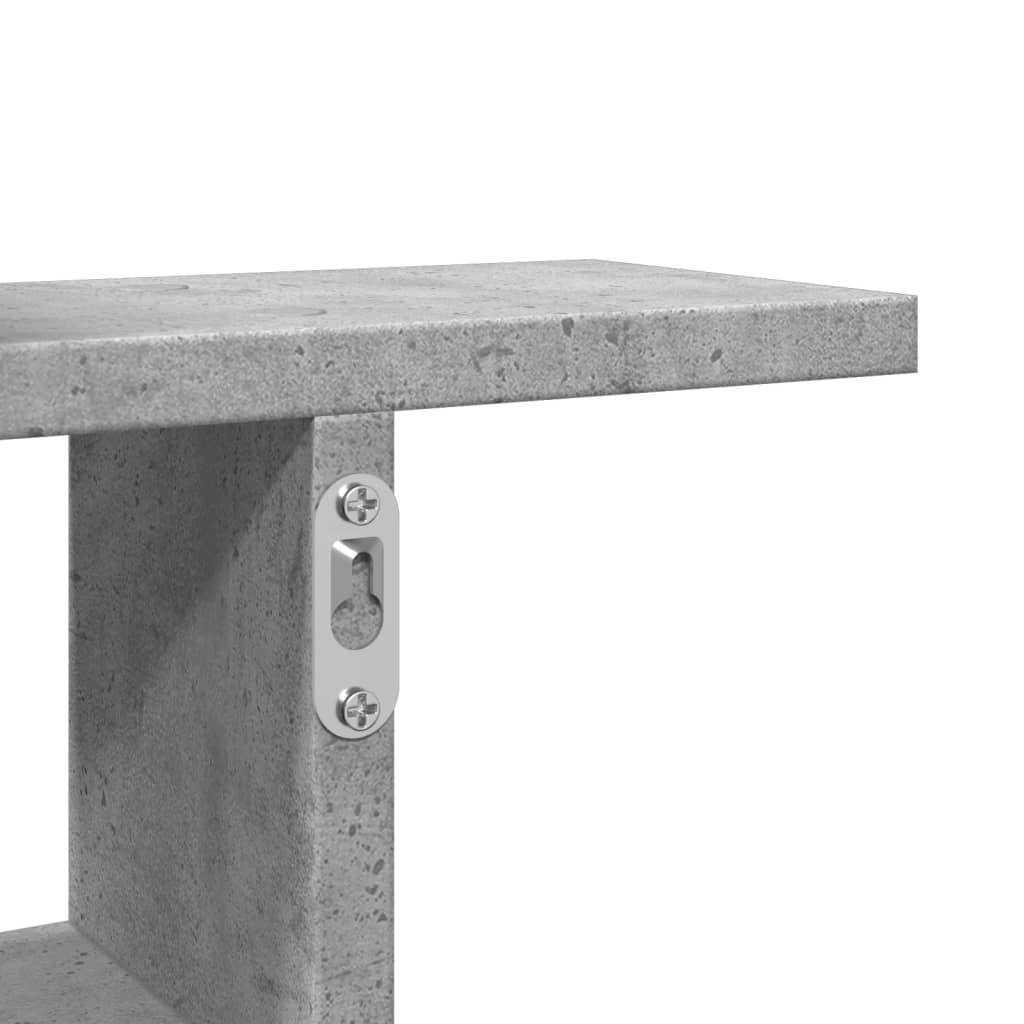 Wandschappen 2 st 38x12x38 cm bewerkt hout betongrijs is nu te koop bij PeponiXL, paradijselijk wonen!