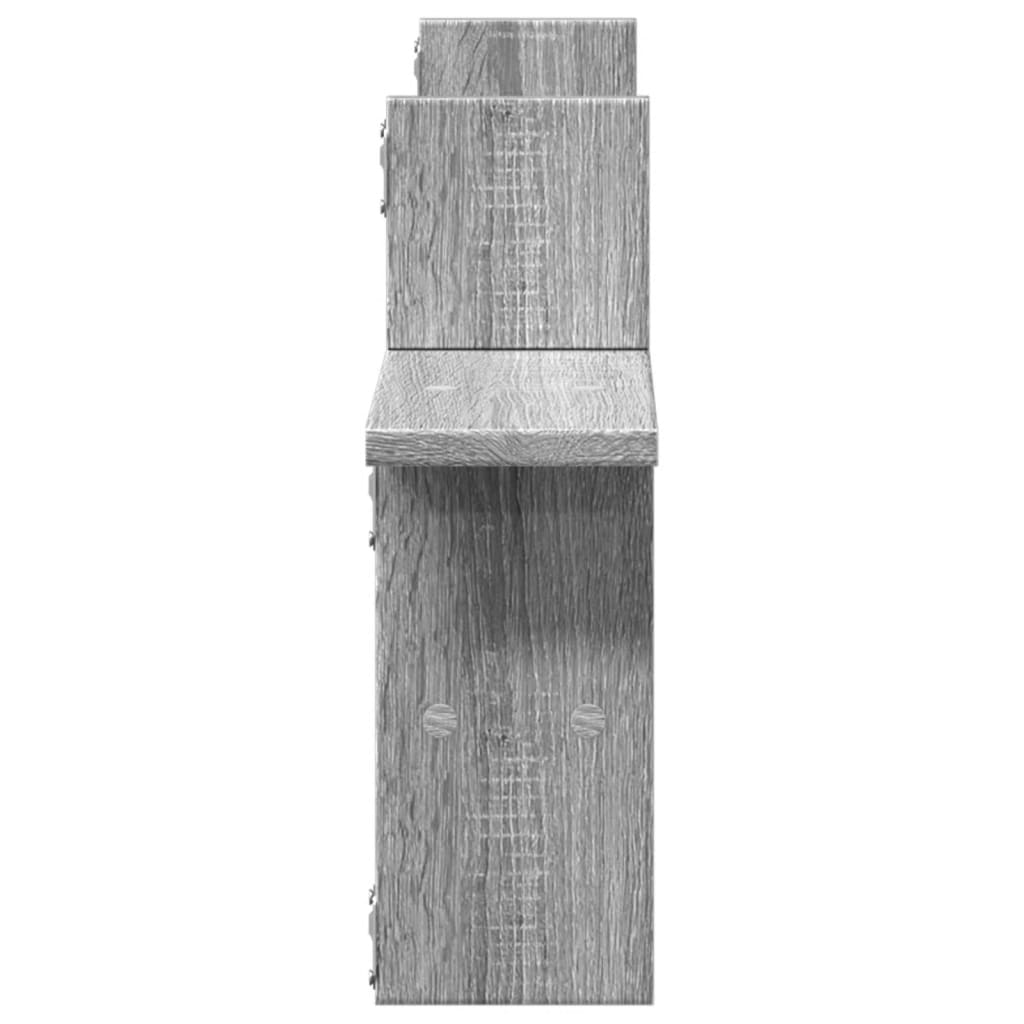 Wandschappen 2 st 38x12x38 cm bewerkt hout grijs sonoma eiken is nu te koop bij PeponiXL, paradijselijk wonen!