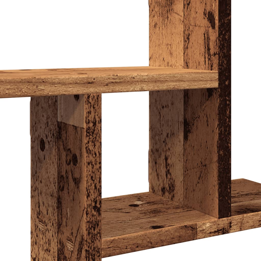 Wandschappen 2 st 38x12x38 cm bewerkt hout oud houtkleurig is nu te koop bij PeponiXL, paradijselijk wonen!