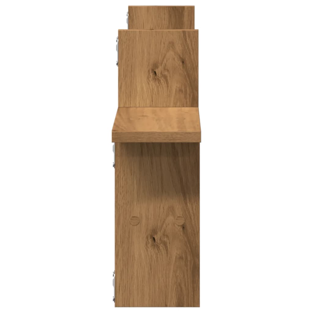 Wandschappen 2 st 38x12x38 cm bewerkt hout artisanaal eiken is nu te koop bij PeponiXL, paradijselijk wonen!