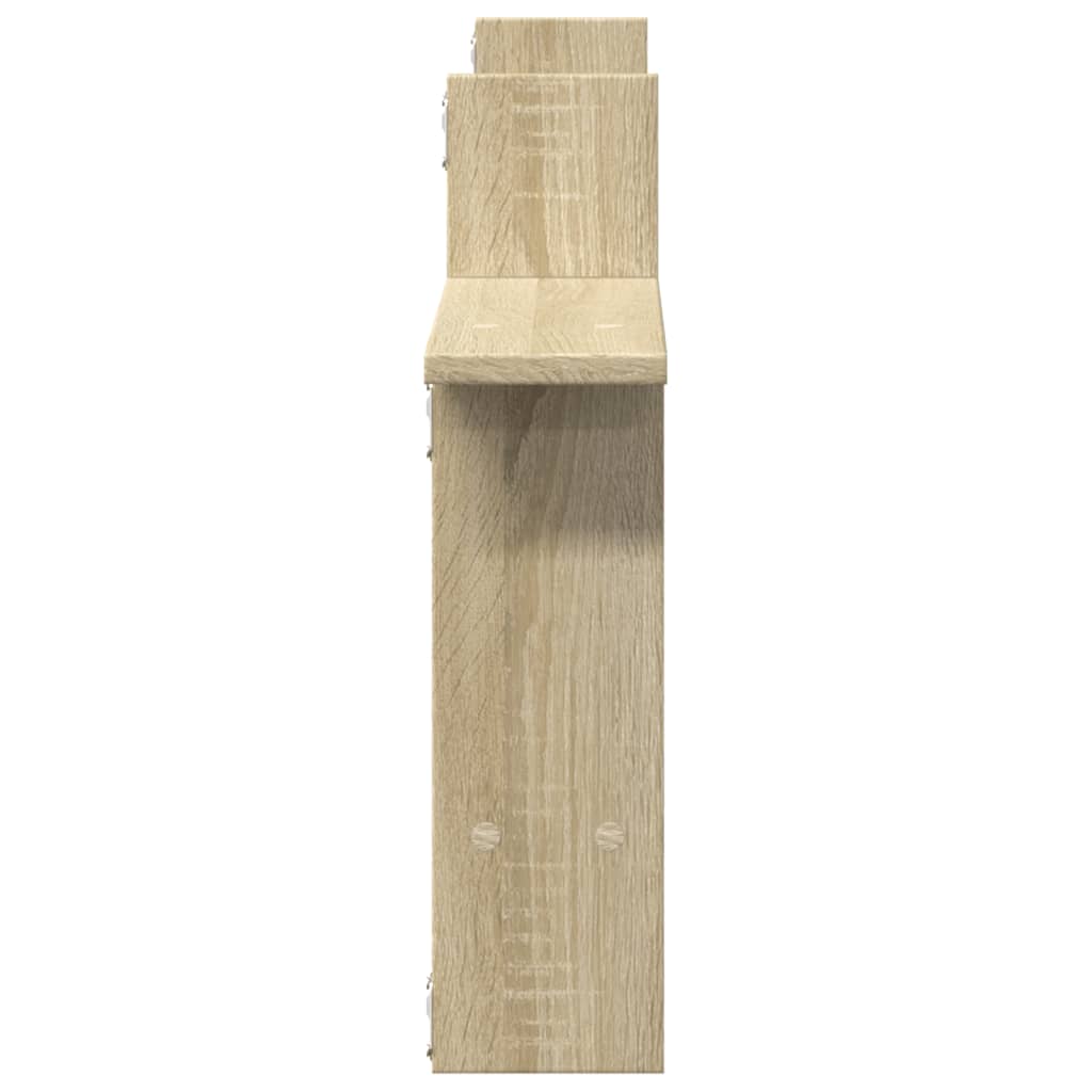 Wandschappen 2 st 50x12x50 cm bewerkt hout sonoma eikenkleurig is nu te koop bij PeponiXL, paradijselijk wonen!