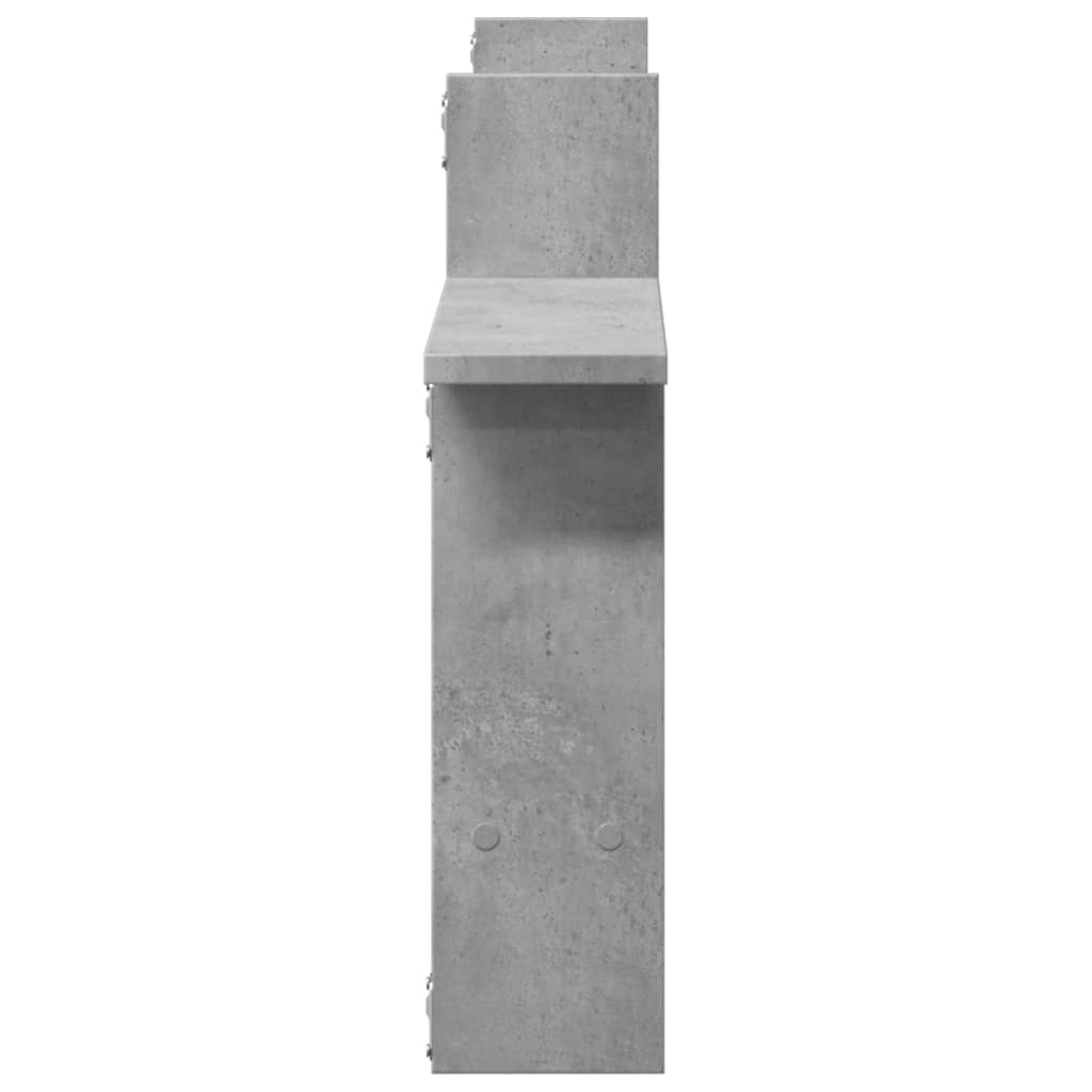 Wandschappen 2 st 50x12x50 cm bewerkt hout betongrijs is nu te koop bij PeponiXL, paradijselijk wonen!