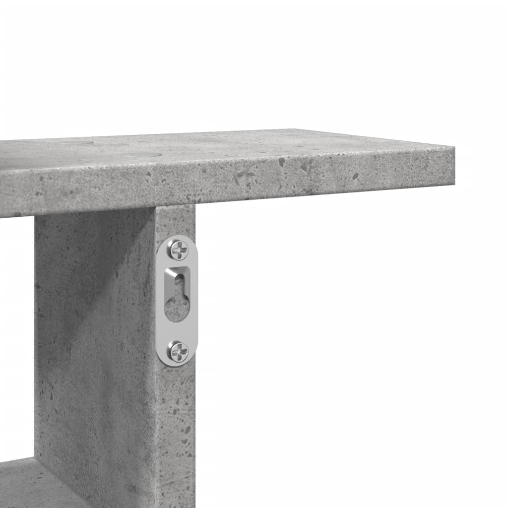 Wandschappen 2 st 50x12x50 cm bewerkt hout betongrijs is nu te koop bij PeponiXL, paradijselijk wonen!