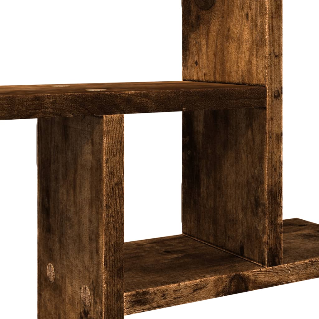 Wandschappen 2 st 50x12x50 cm bewerkt hout gerookt eikenkleurig is nu te koop bij PeponiXL, paradijselijk wonen!
