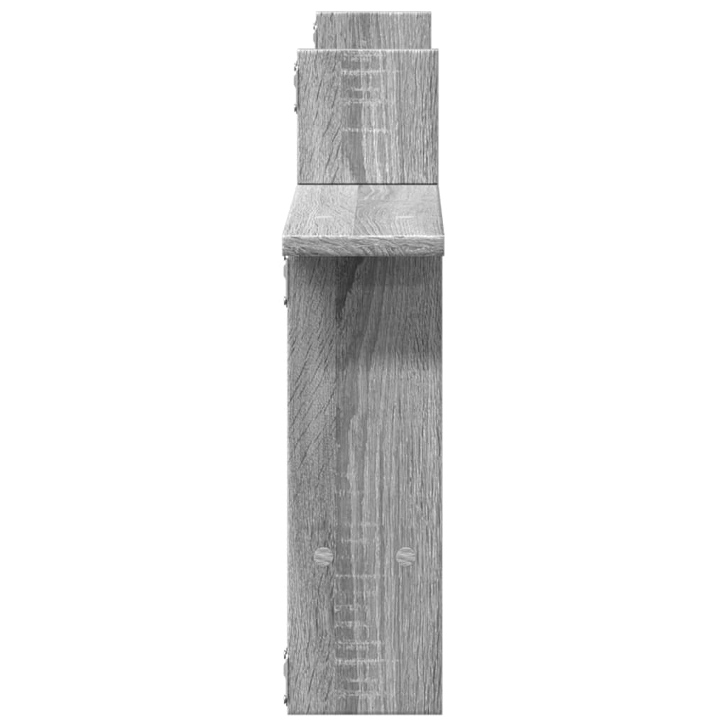 Wandschappen 2 st 50x12x50 cm bewerkt hout grijs sonoma eiken is nu te koop bij PeponiXL, paradijselijk wonen!