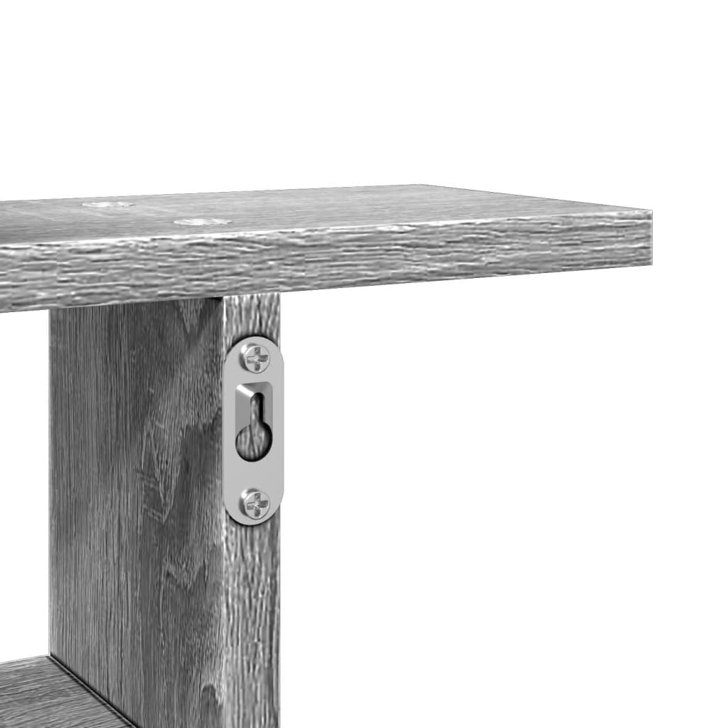 Wandschappen 2 st 50x12x50 cm bewerkt hout grijs sonoma eiken is nu te koop bij PeponiXL, paradijselijk wonen!
