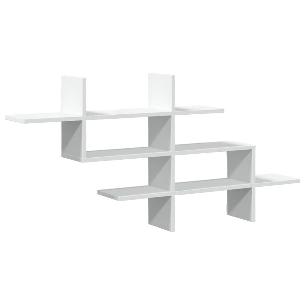 Wandschap 124,5x18x60,5 cm bewerkt hout wit is nu te koop bij PeponiXL, paradijselijk wonen!