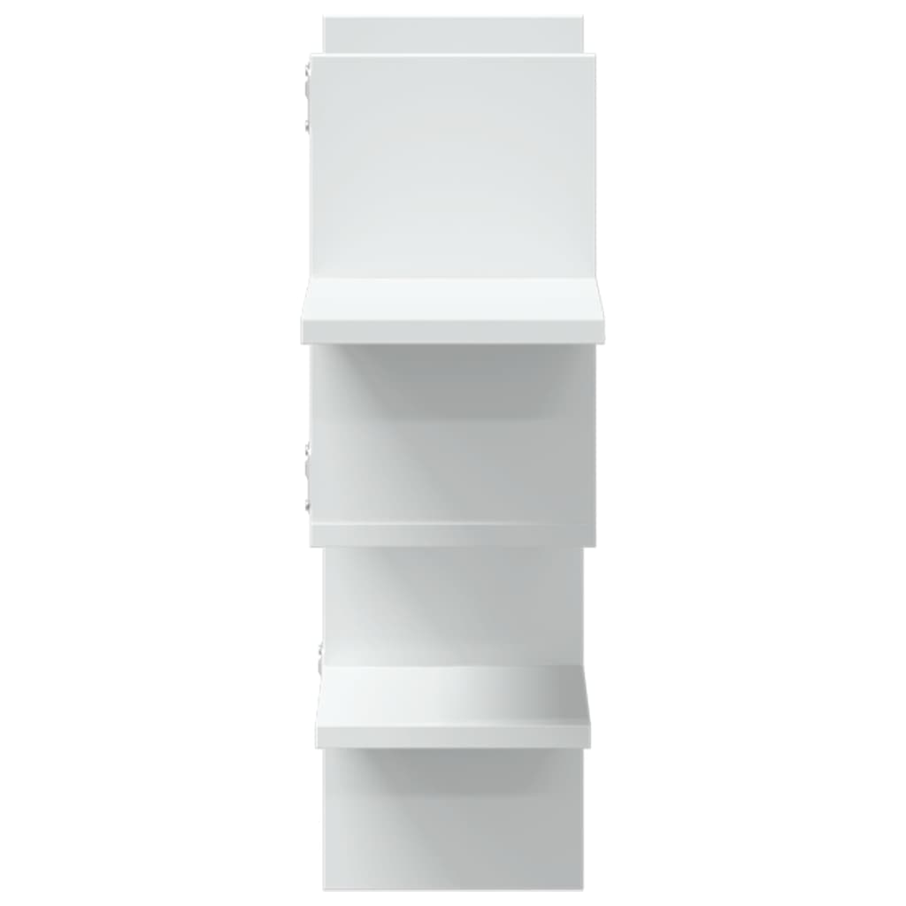 Wandschap 124,5x18x60,5 cm bewerkt hout wit is nu te koop bij PeponiXL, paradijselijk wonen!