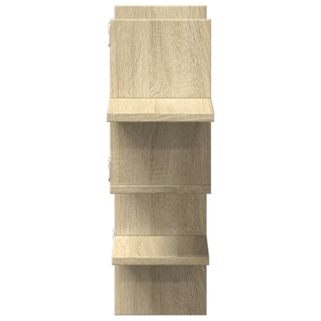 Wandschap 124,5x18x60,5 cm bewerkt hout sonoma eikenkleurig is nu te koop bij PeponiXL, paradijselijk wonen!