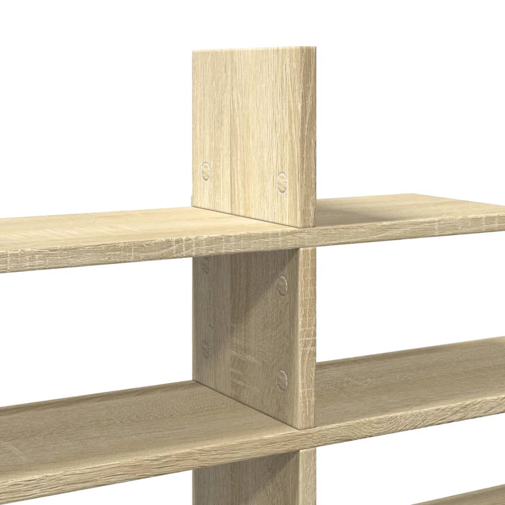 Wandschap 124,5x18x60,5 cm bewerkt hout sonoma eikenkleurig is nu te koop bij PeponiXL, paradijselijk wonen!