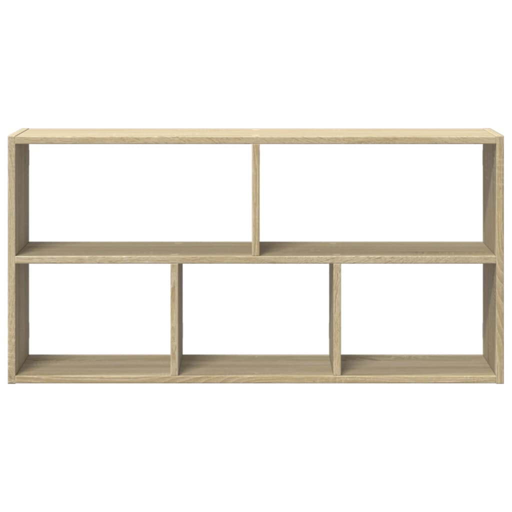 Wandschap 100x25x50 cm bewerkt hout sonoma eikenkleurig is nu te koop bij PeponiXL, paradijselijk wonen!