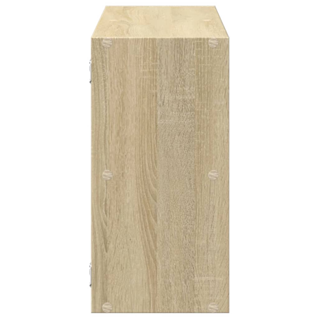 Wandschap 100x25x50 cm bewerkt hout sonoma eikenkleurig is nu te koop bij PeponiXL, paradijselijk wonen!