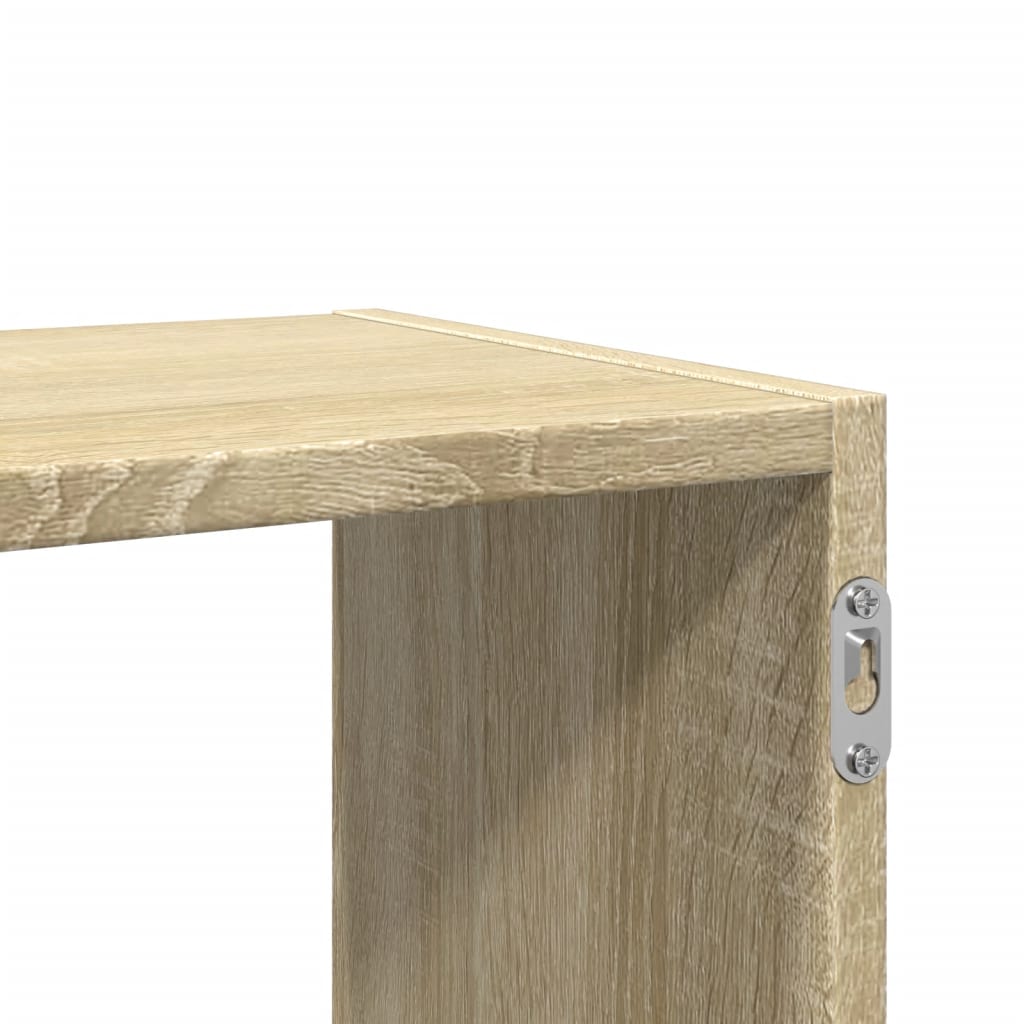 Wandschap 100x25x50 cm bewerkt hout sonoma eikenkleurig is nu te koop bij PeponiXL, paradijselijk wonen!
