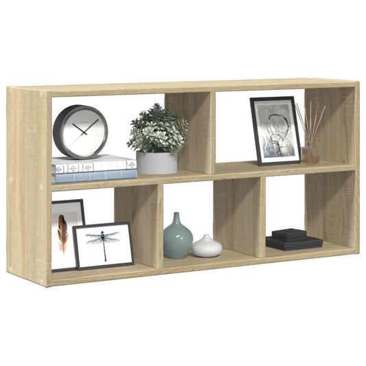 Wandschap 100x25x50 cm bewerkt hout sonoma eikenkleurig is nu te koop bij PeponiXL, paradijselijk wonen!