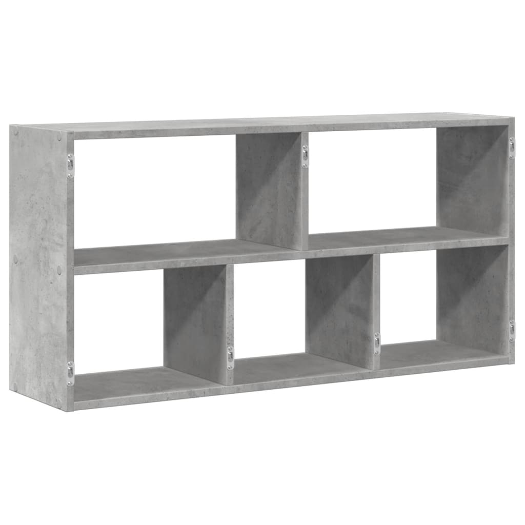 Wandschap 100x25x50 cm bewerkt hout betongrijs is nu te koop bij PeponiXL, paradijselijk wonen!