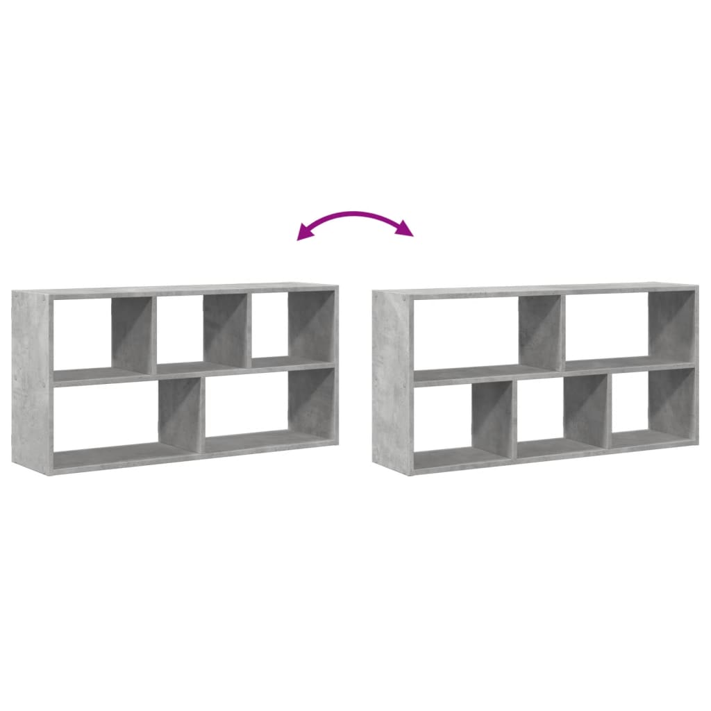 Wandschap 100x25x50 cm bewerkt hout betongrijs is nu te koop bij PeponiXL, paradijselijk wonen!