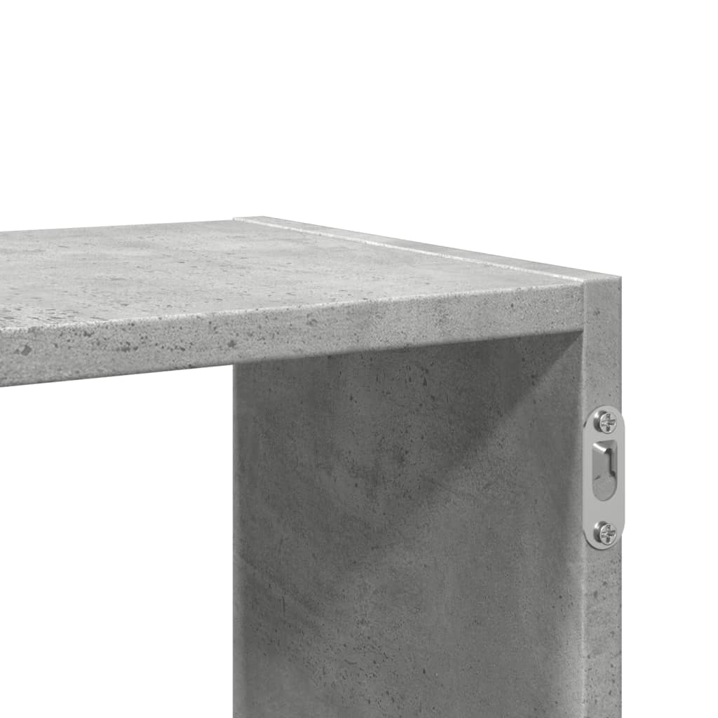 Wandschap 100x25x50 cm bewerkt hout betongrijs is nu te koop bij PeponiXL, paradijselijk wonen!