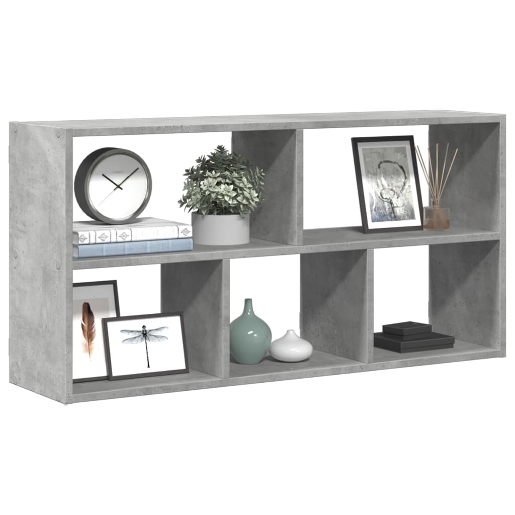 Wandschap 100x25x50 cm bewerkt hout betongrijs is nu te koop bij PeponiXL, paradijselijk wonen!