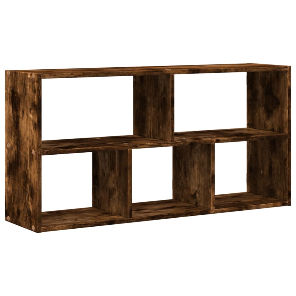 Wandschap 100x25x50 cm bewerkt hout gerookt eikenkleurig is nu te koop bij PeponiXL, paradijselijk wonen!