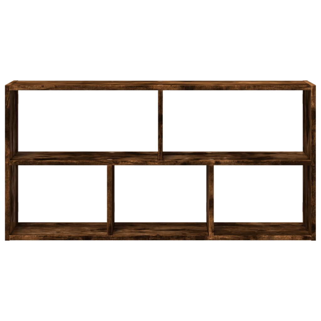 Wandschap 100x25x50 cm bewerkt hout gerookt eikenkleurig is nu te koop bij PeponiXL, paradijselijk wonen!
