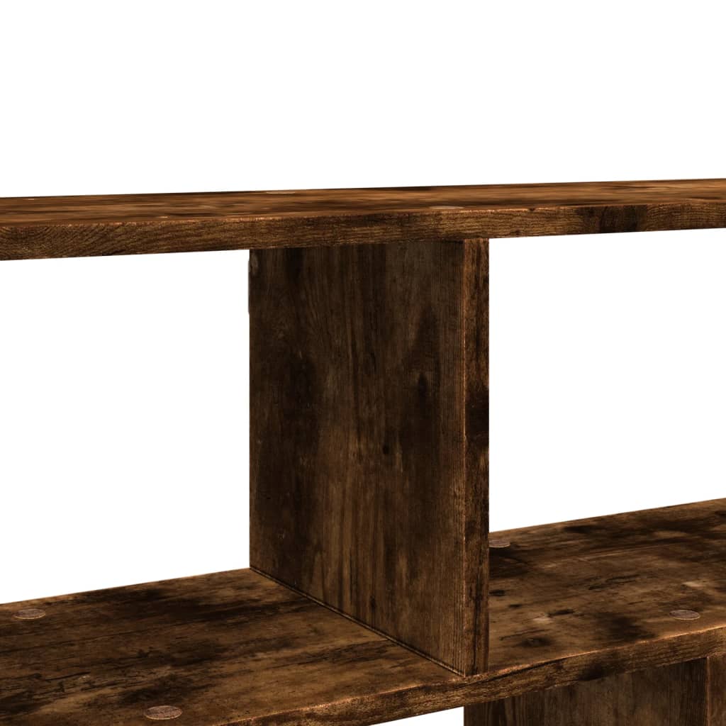 Wandschap 100x25x50 cm bewerkt hout gerookt eikenkleurig is nu te koop bij PeponiXL, paradijselijk wonen!