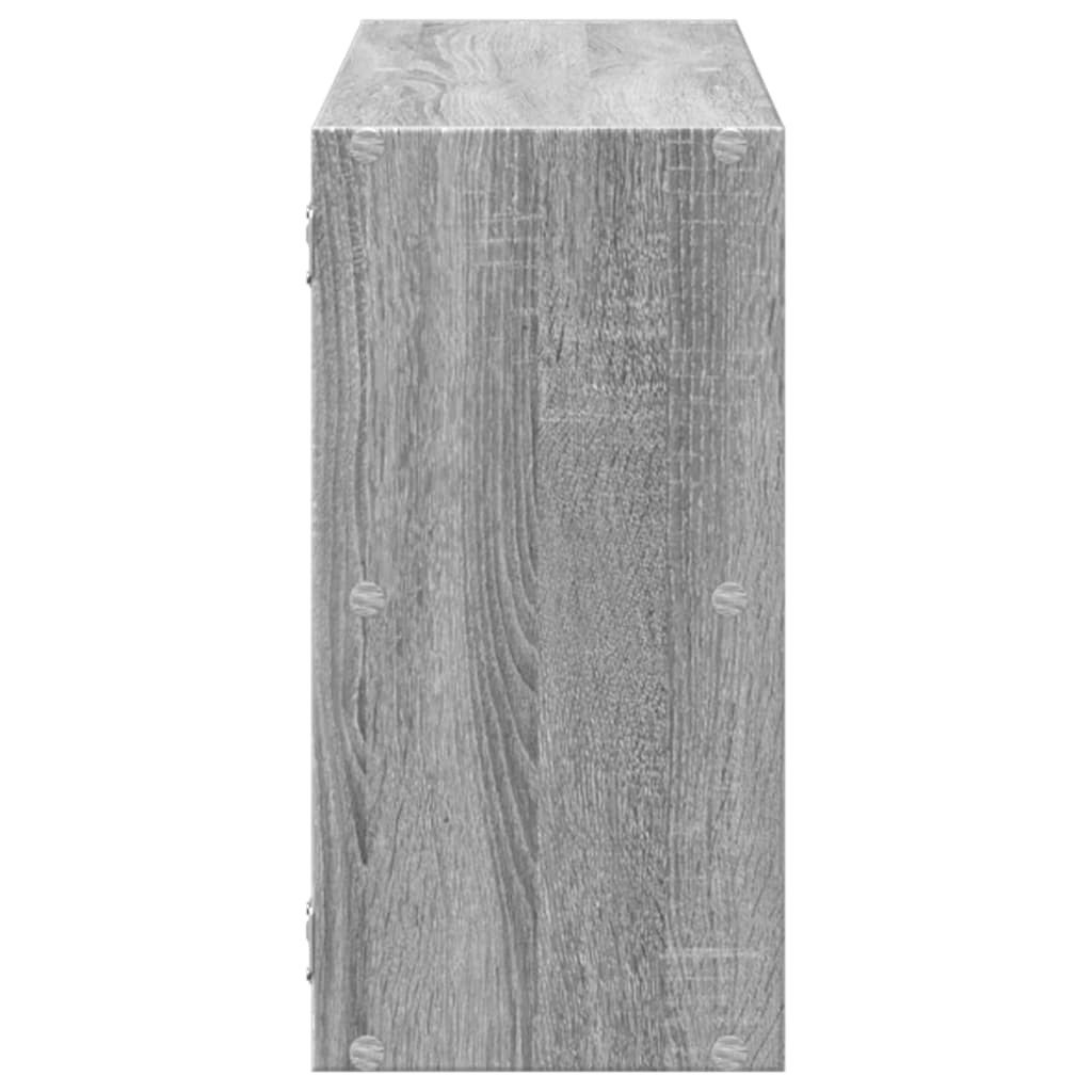 Wandschap 100x25x50 cm bewerkt hout grijs sonoma eikenkleurig is nu te koop bij PeponiXL, paradijselijk wonen!